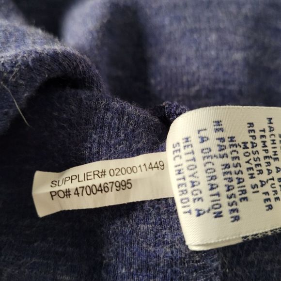 POLO Ralph Lauren Blue With Red Logo Long Sleeve V Neck Zip Up Sweater Pullover - Picture 11 of 11